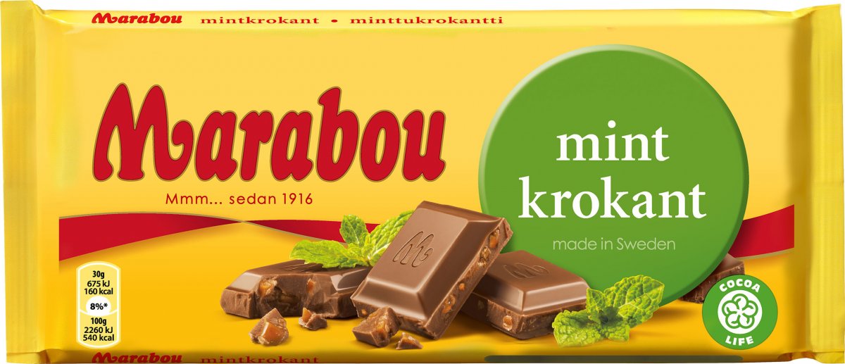 Marabou Mintkrokant 200 g