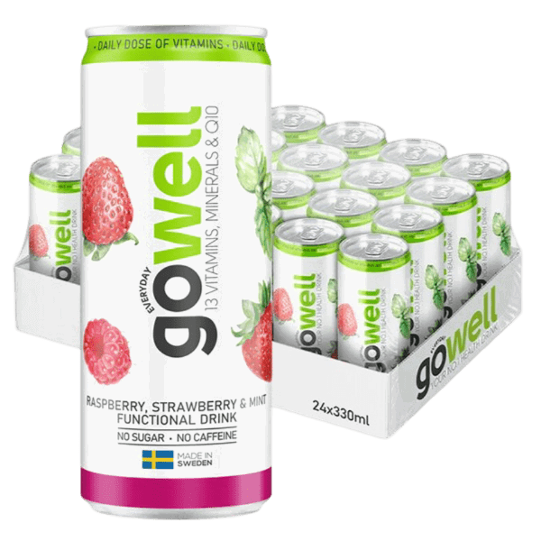 GoWell Raspberry, Strawberry & Mint 24 x 330 ml 