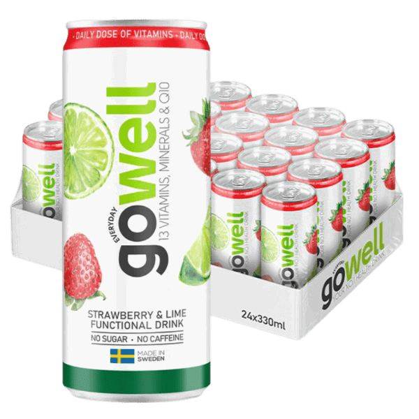 GoWell Strawberry & Lime 24 x 330 ml 