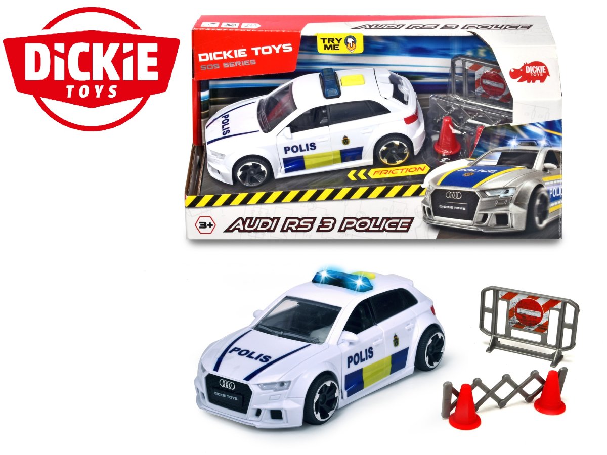 Dickie Toys Audi RS3 Svensk Polisbil