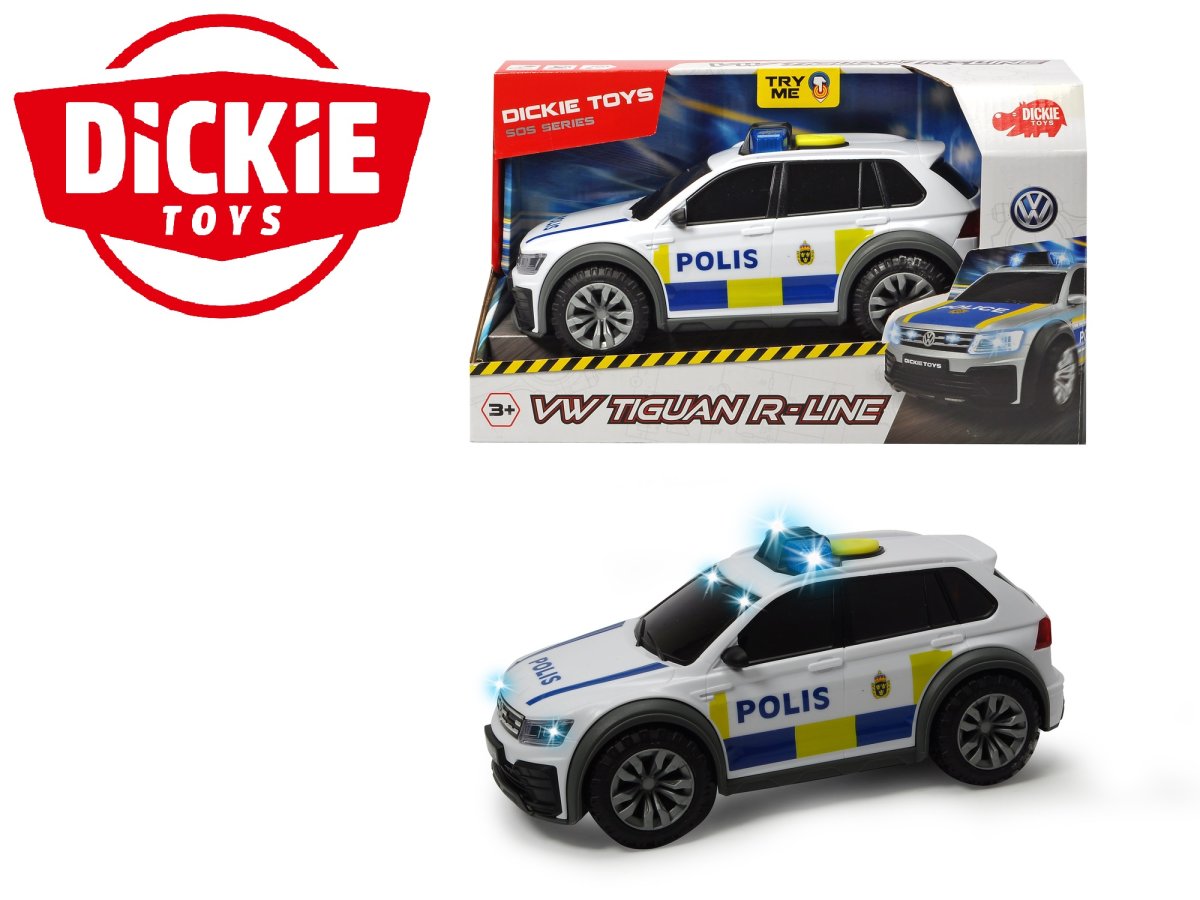 Dickie Toys Svensk VW Tiguan R-Line Polisbil