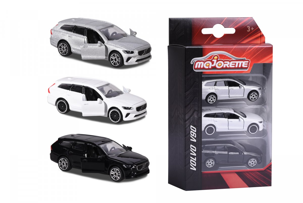 Majorette Volvo V90 Bilset, 3-Pack