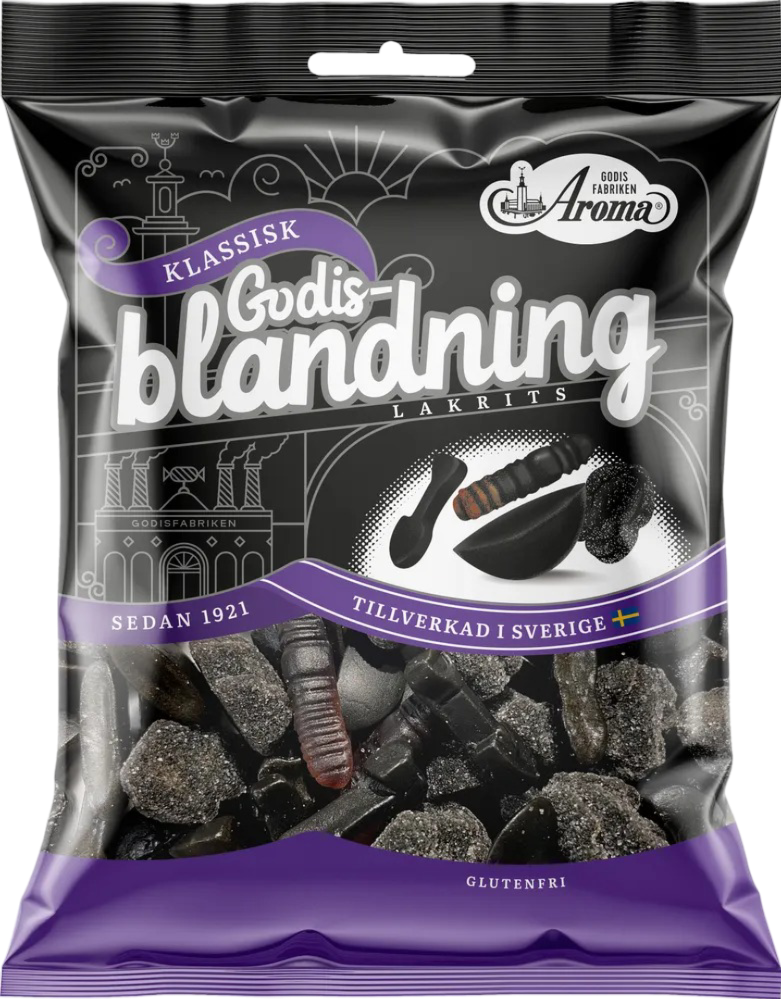 Aroma Godisblandning Lakrits 260 g