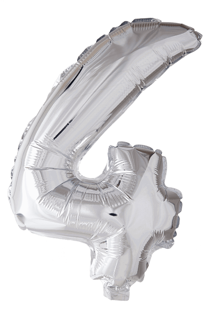 Folieballong Siffror Silver 41 cm (Välj 1-9)