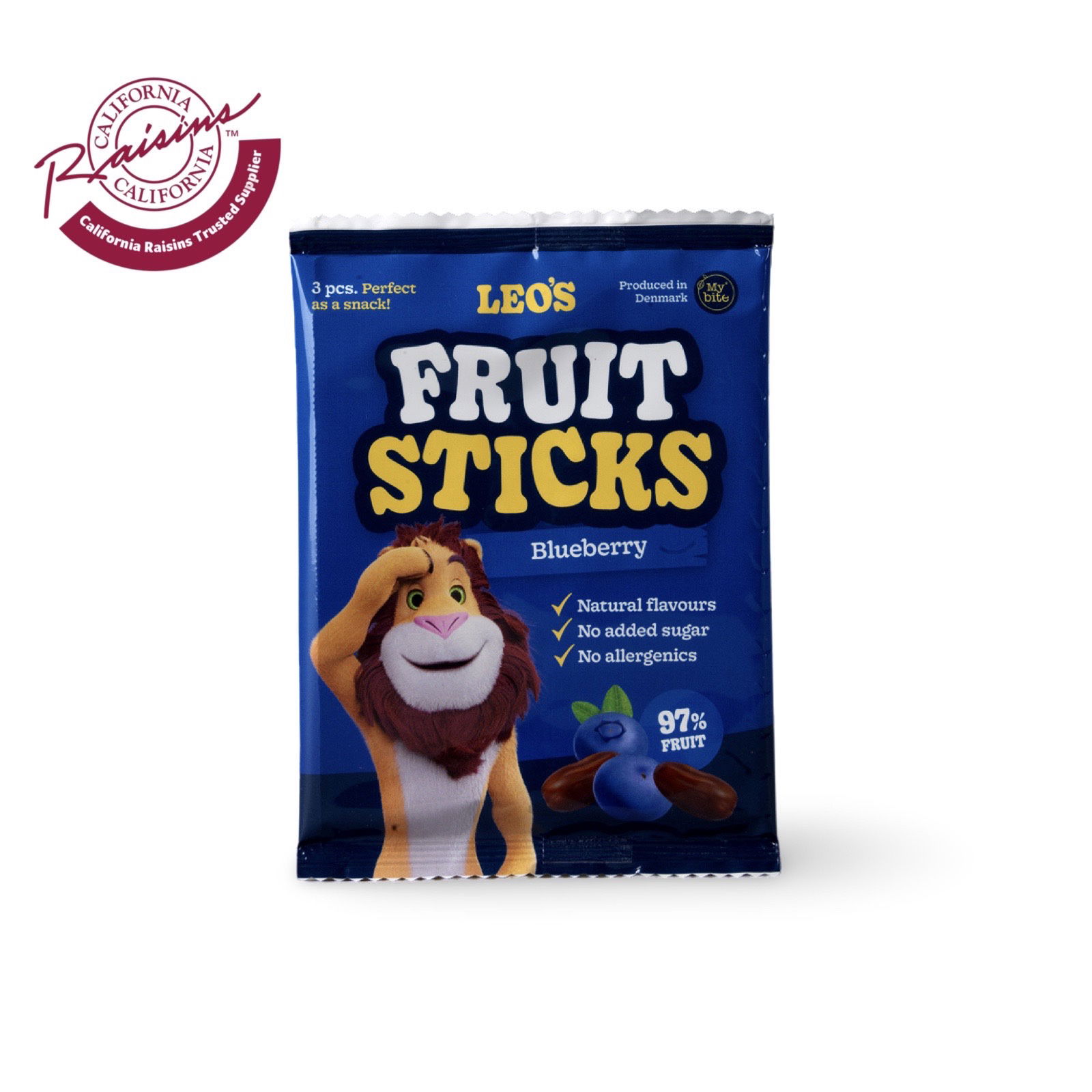 Leo's Fruit Sticks Blåbär 3-Pack 60 g