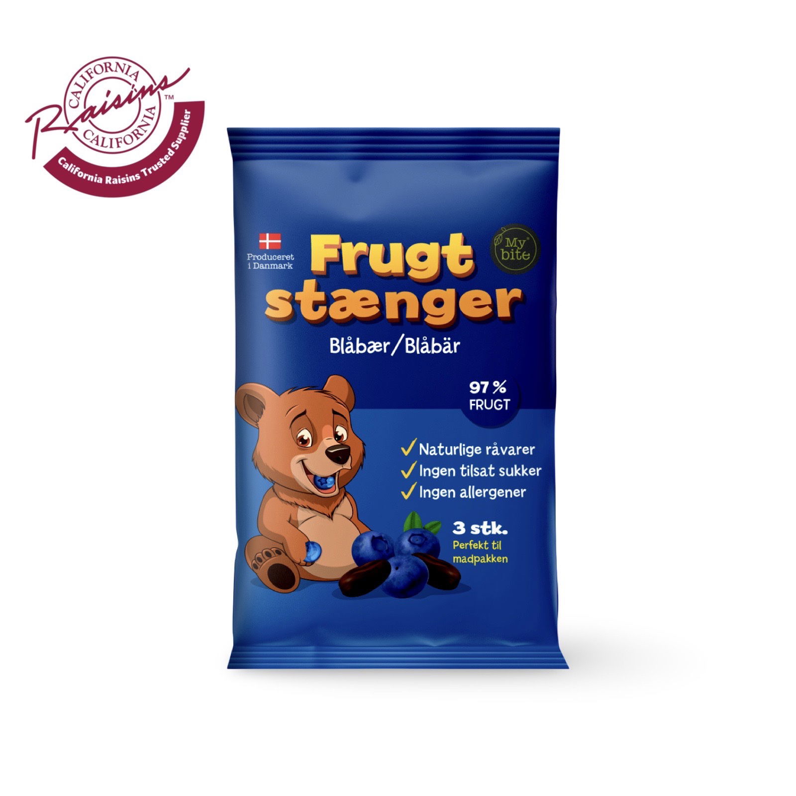 Frukt Stänger 3-Pack Mybite Blåbär 60 g