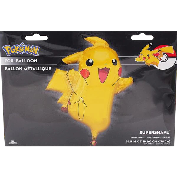 Pokémon Folieballong - Pikachu - 62 x 78 cm
