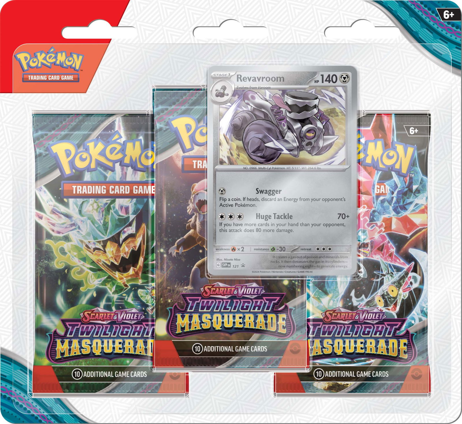 Pokémon TCG: Scarlet & Violet - Twilight Masquerade - Blister 3-pack - Revavroom