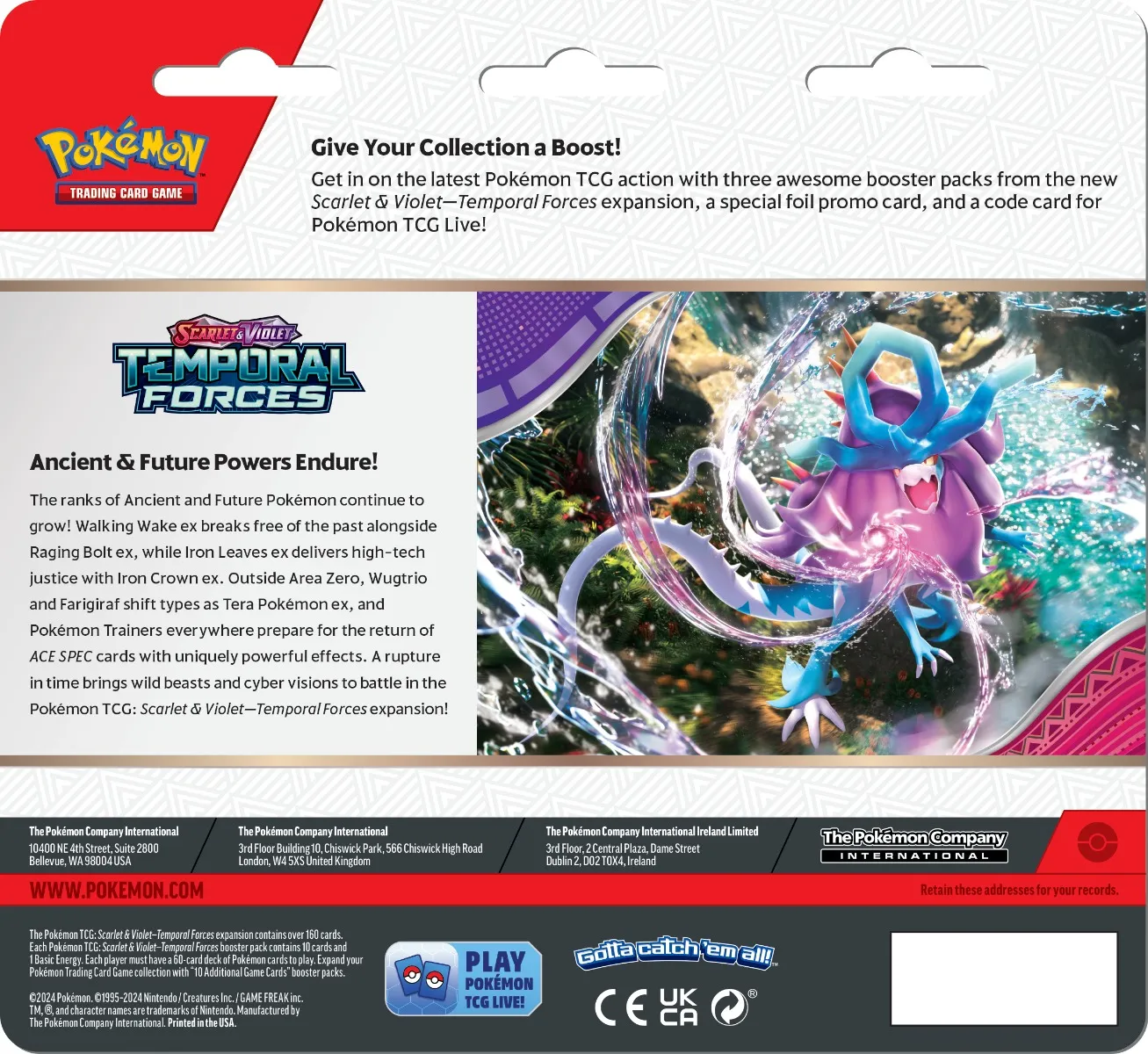 Pokémon TCG: Scarlet & Violet - Temporal Forces - Blister 3-pack - Cleffa
