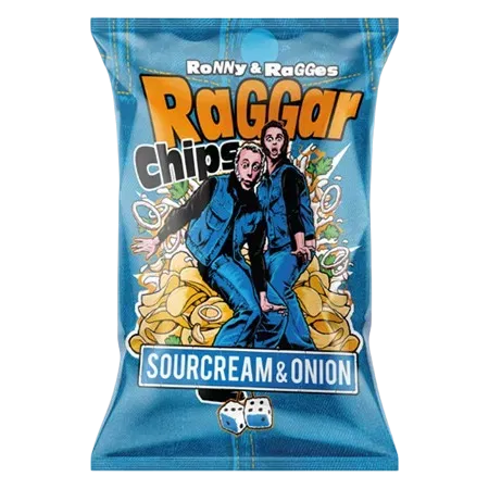 Ronny & Ragges Raggar Chips Sourcream & Onion 150 g