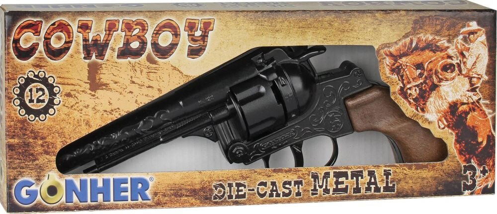 Gonher Cowboy Metall Knallpulverpistol 12-skott