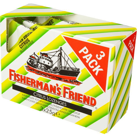 Fisherman's Friend Citrus Sockerfri 25 g (3-Pack)