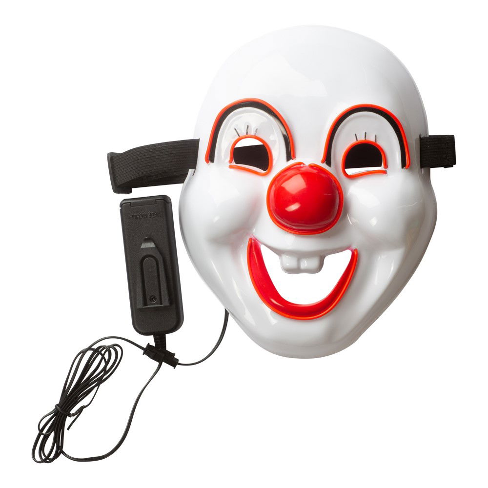 Clownmask med Blinkande LED