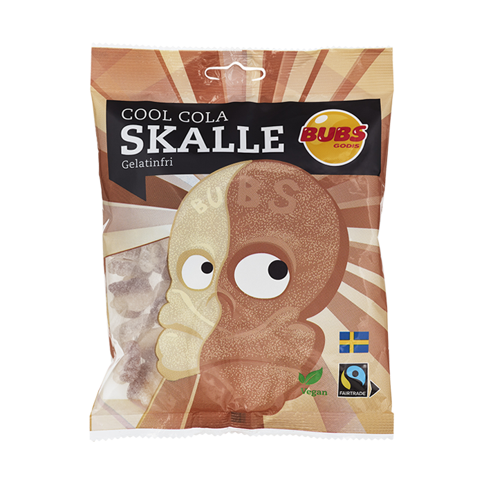 Bubs Cool Cola Skalle 90 g 16-Pack