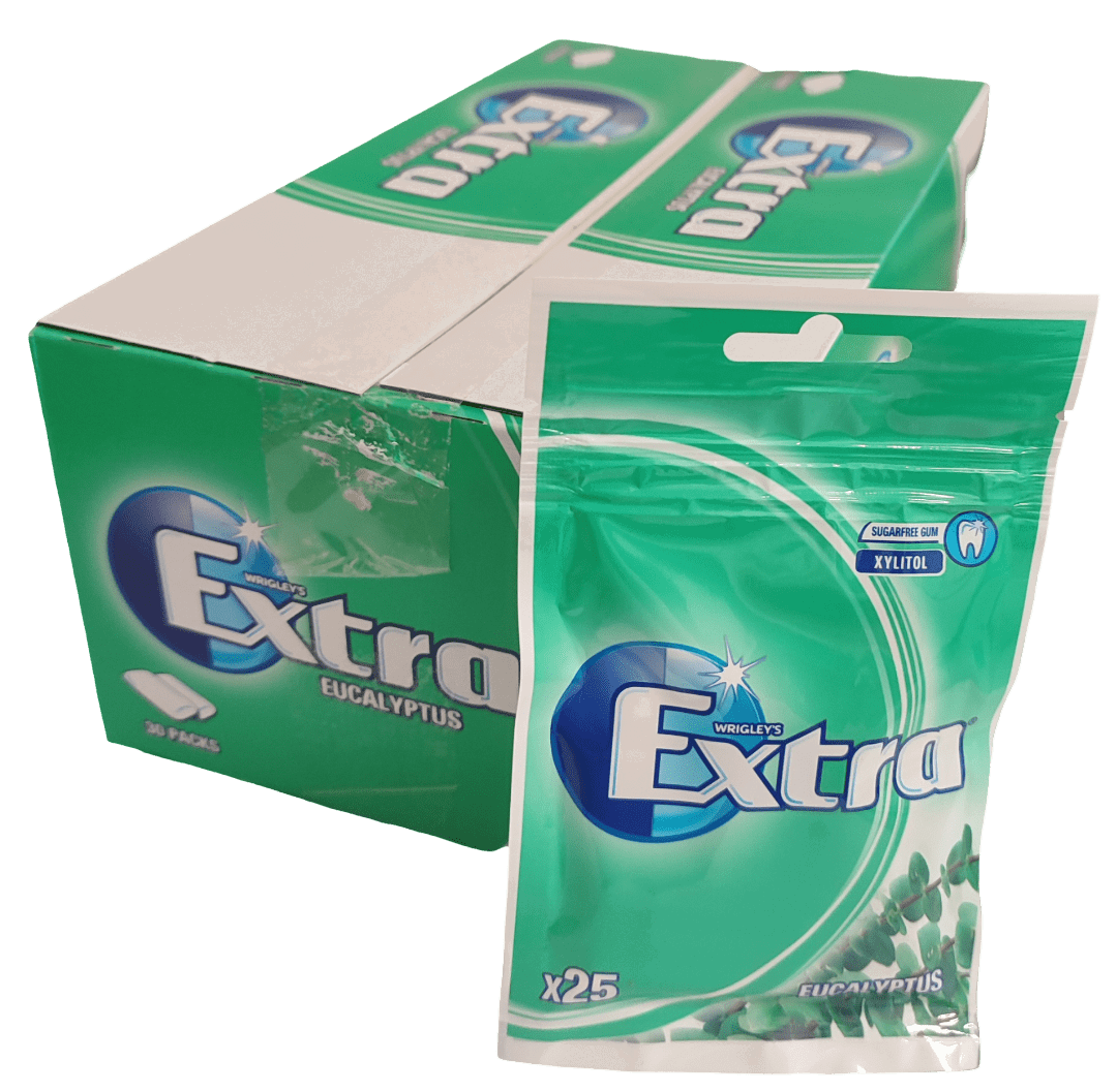 Extra Eucalyptus Tuggummipåse 35g 30-Pack