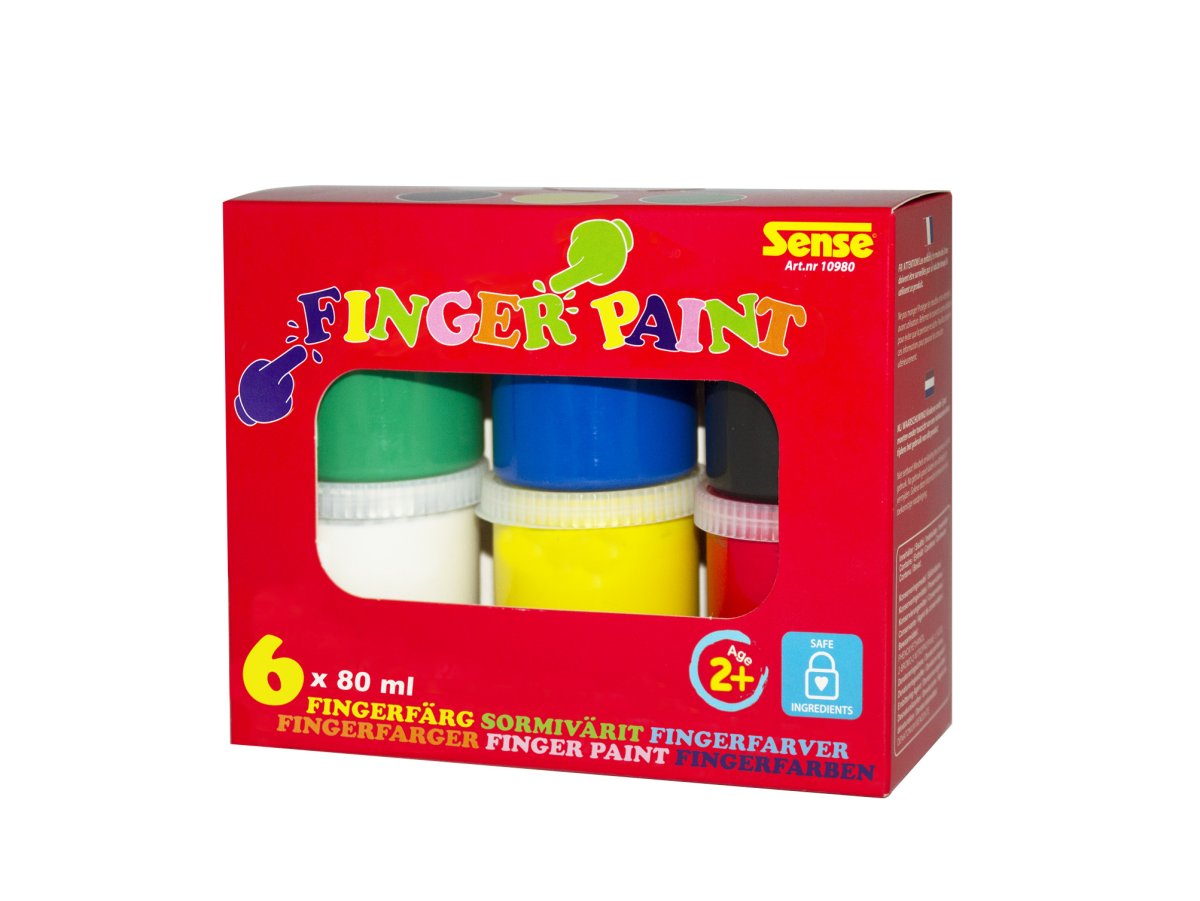 Fingerfärg 6-Pack