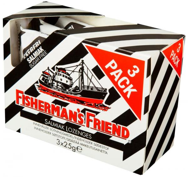 Fisherman's Friend Salmiak Sockerfri 25 g (3-Pack)