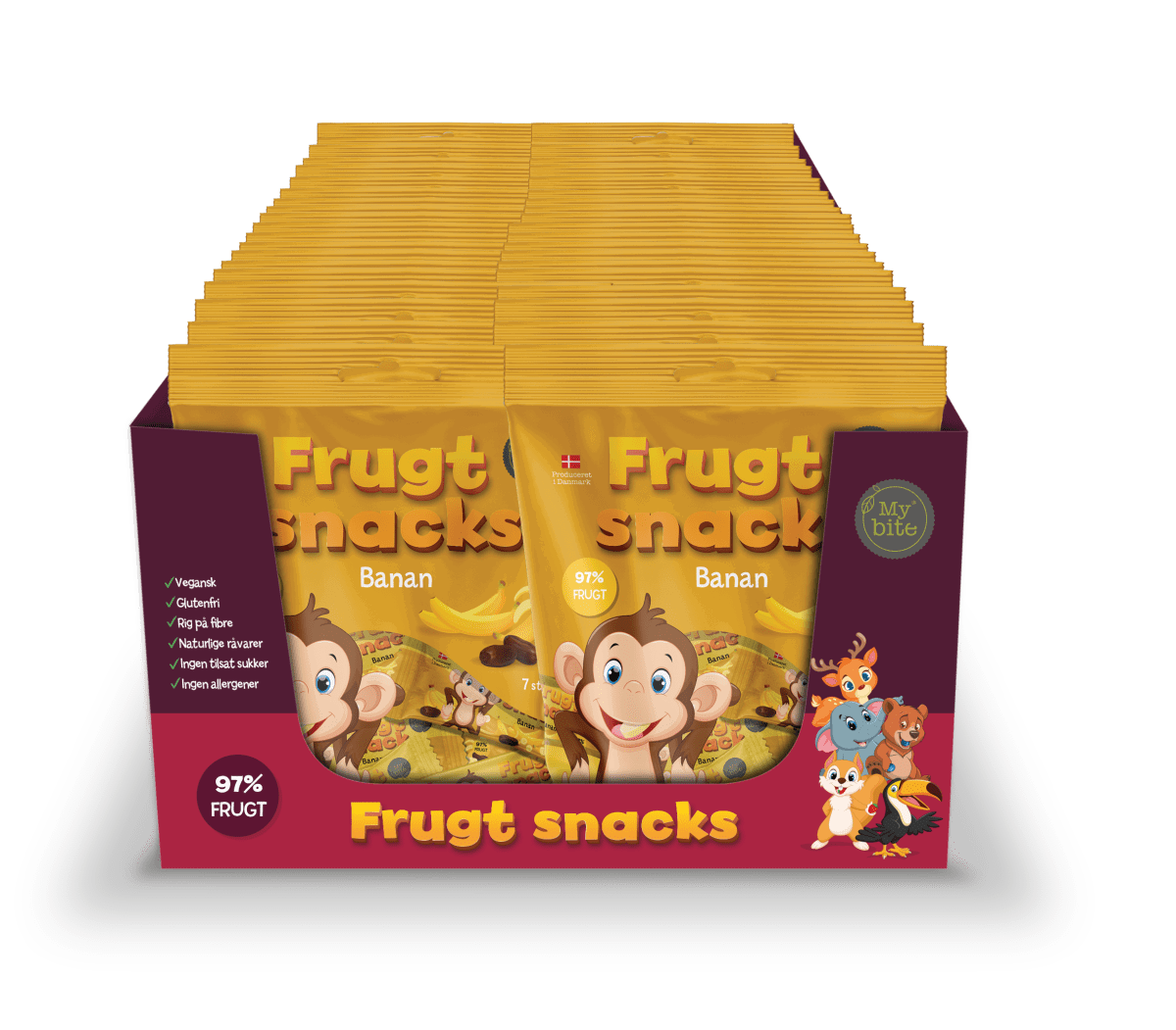 Frukt Snacks Mybite Banan 1 Kolli 36 x 100 g