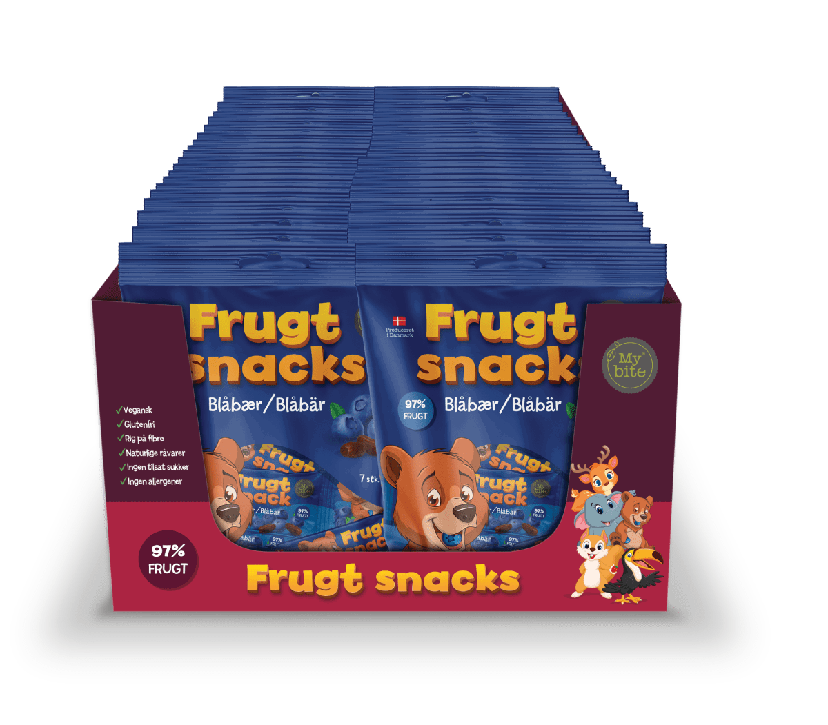 Frukt Snacks Mybite Blåbär 1 Kolli 36 x 100 g