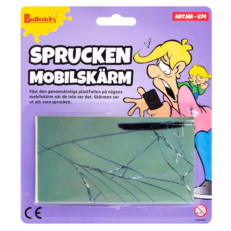 Sprucken Mobilskärm