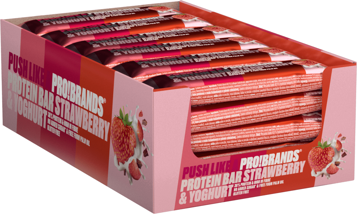 Probrands Protein Bar Strawberry & Yoghurt 45 g 24-Pack