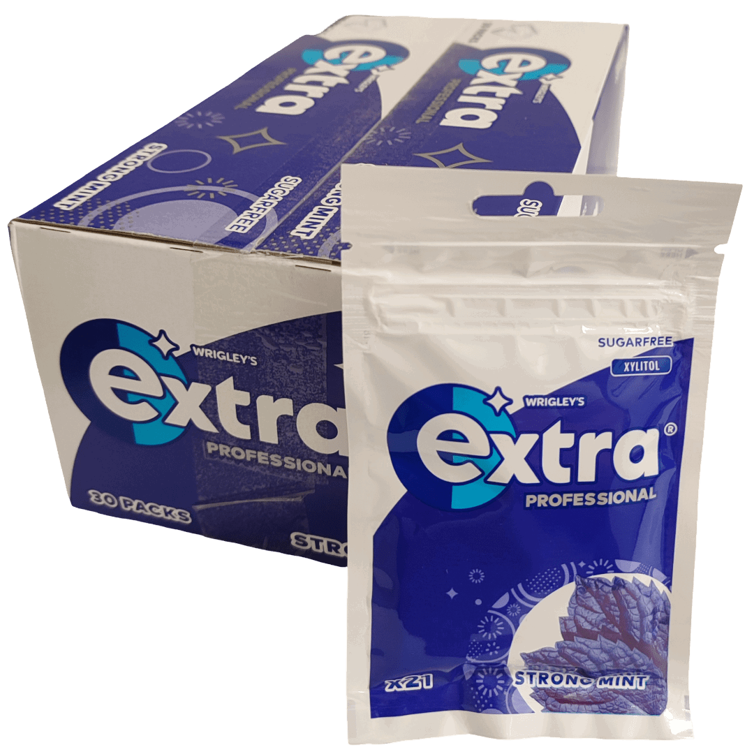 Extra Professional Strong Mint Tuggummipåse 35g 30-Pack