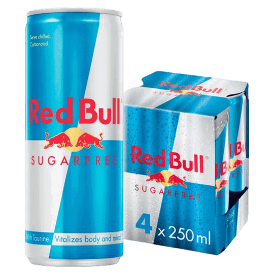 Red Bull Sugarfree 250 ml 4-Pack 