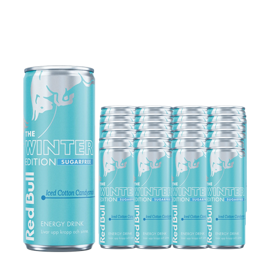 Red Bull The Winter Edition Iced Cotton Candysmak Sugarfree 250 ml 24-pack