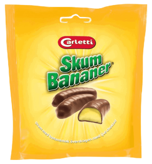 Carletti Ljusa Skumbananer 100 g