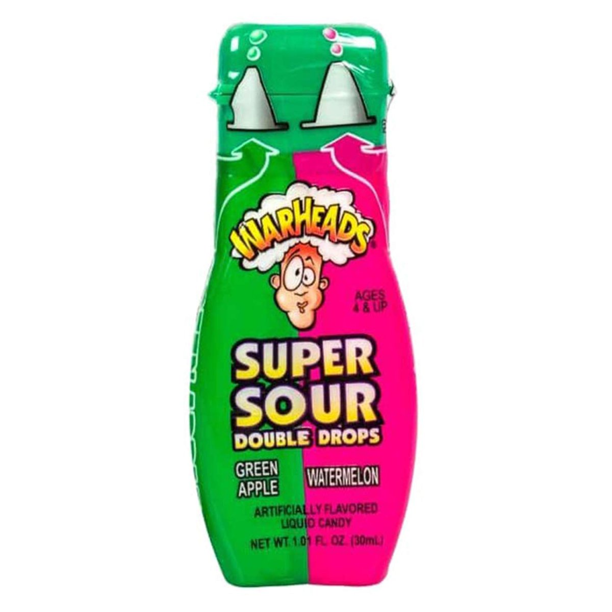 Warheads Super Sour Double Drops Green Apple & Watermelon 30 ml