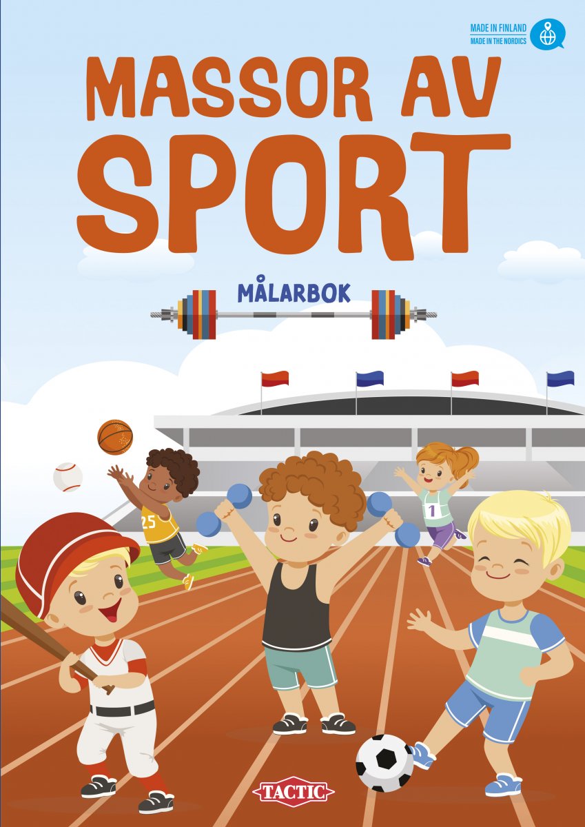 Massor av Sport Målarbok