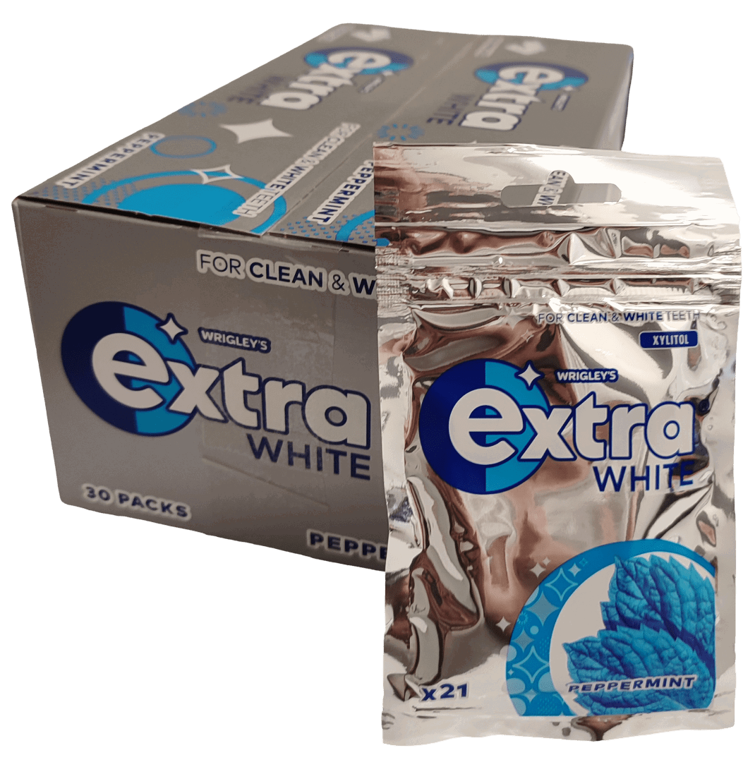 Extra White Peppermint Tuggummipåse 29g 30-Pack