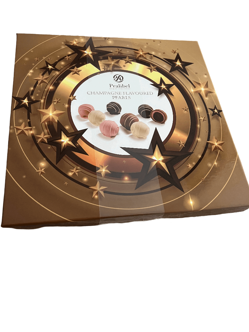 Pralibel Belgian Chocolatier Champagne Flavoured Pearls 350g (Bäst Före Passerat)