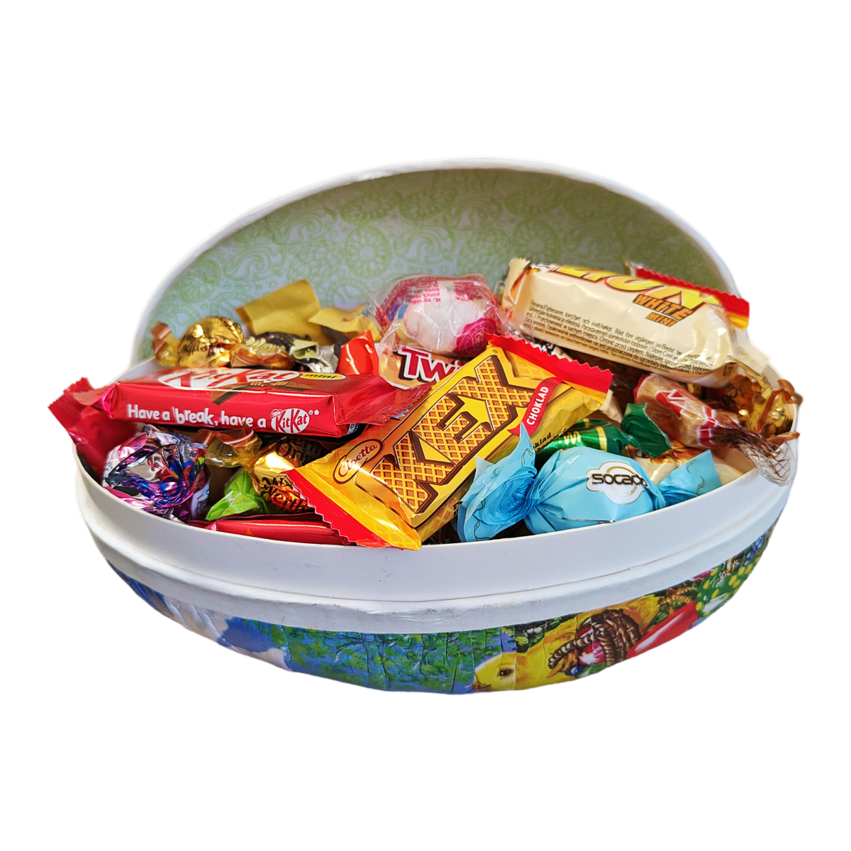 Fyllt Påskägg / Godisägg 23 cm (800g) Lyxblandning