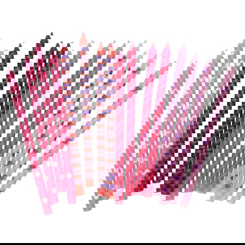 Tårtljus Mixad 16-Pack (Välj Blå eller Rosa)