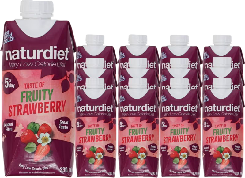 Naturdiet Fruity Strawberry 12 x 330 ml