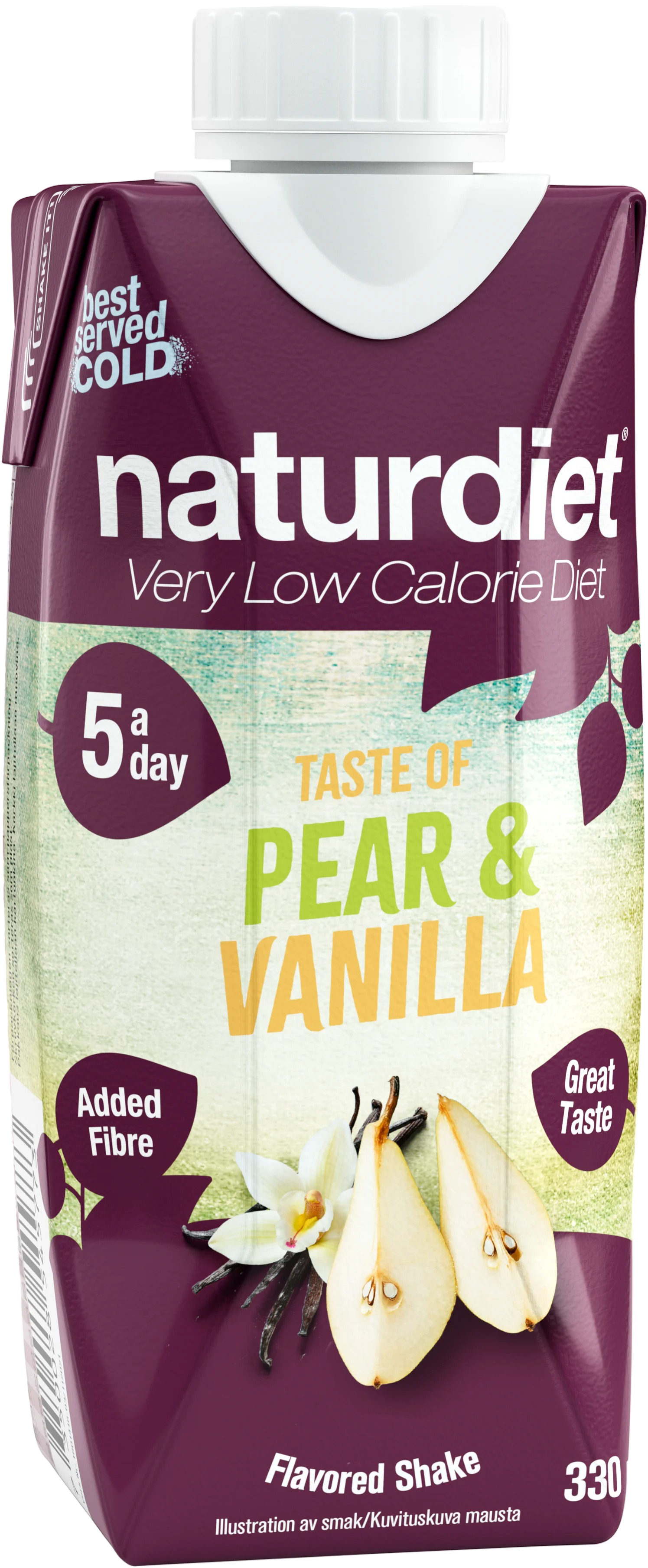 Naturdiet Pear & Vanilla 12 x 330 ml
