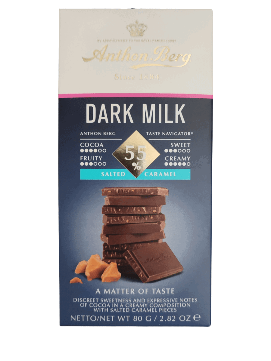 Anthon Berg Dark Milk 55 % Salted Caramel 80 g