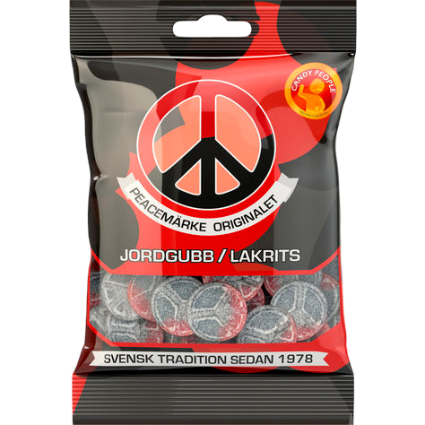 Peacemärke Jordgubb/Lakrits 80 g