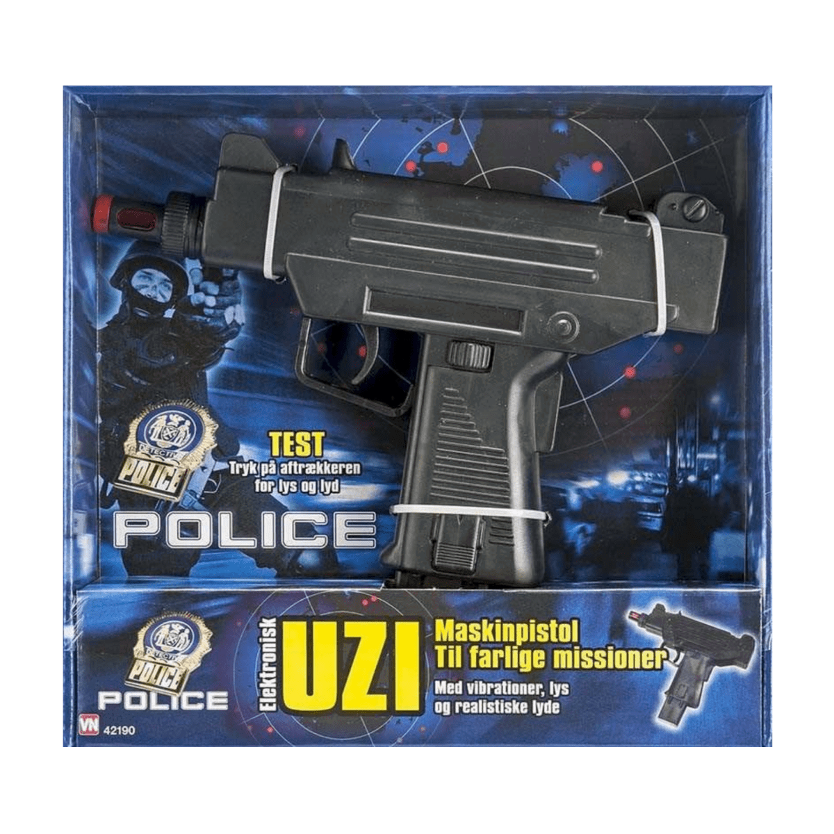 Gunman Police Elektronisk Uzi Maskinpistol