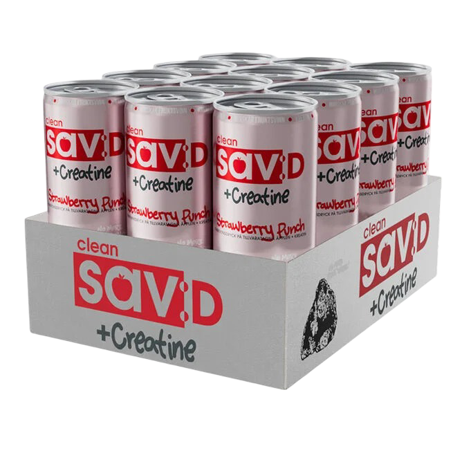 Clean Sav:D + Creatine Strawberry Punch 12 x 330 ml