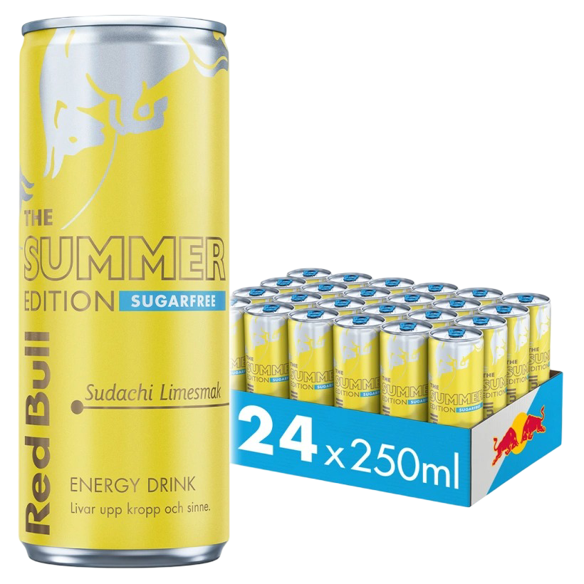 Red Bull The Summer Edition - Sugarfree - Sudachi Limesmak 24 x 250 ml