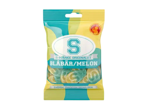 S-Märke Blåbär/Melon 80 g