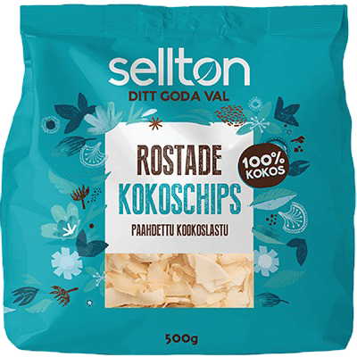 Sellton Rostade Kokoschips 500 g