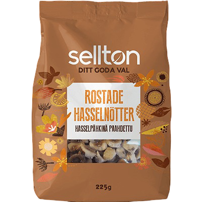 Sellton Rostade Hasselnötter 225 g