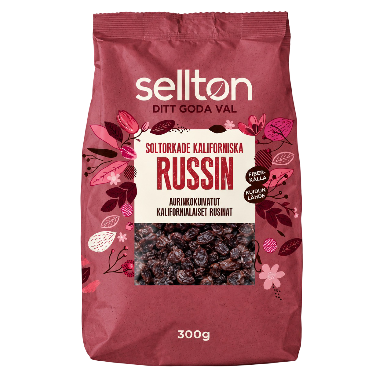 Sellton Soltorkade Kaliforniska Russin 300 g