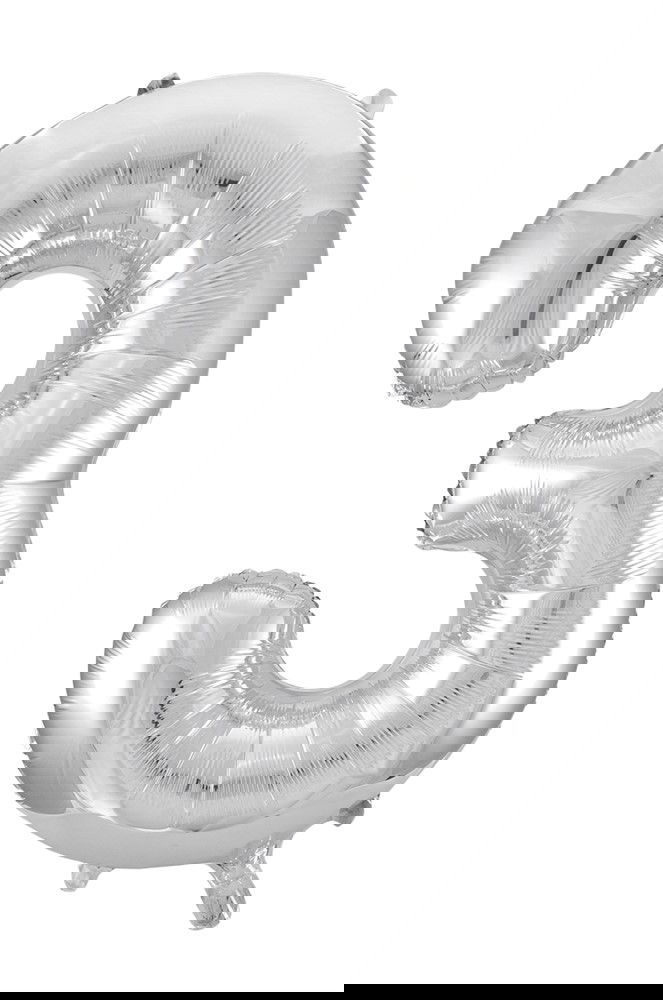 Folieballong Siffror Silver 86 cm (Välj 1-9)