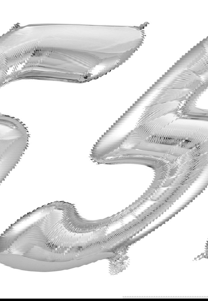 Folieballong Siffror Silver 86 cm (Välj 1-9)