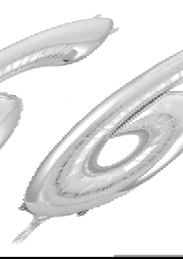 Folieballong Siffror Silver 86 cm (Välj 1-9)