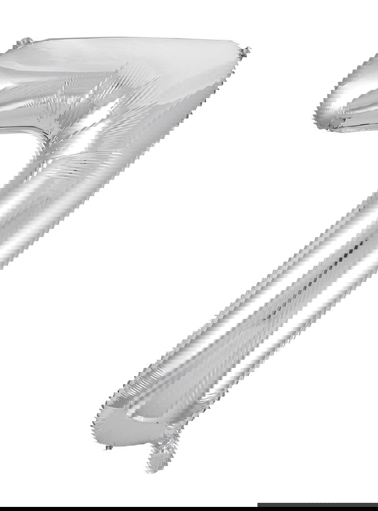 Folieballong Siffror Silver 86 cm (Välj 1-9)